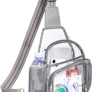 Clear Stadium Bag Unisex Large Capacity Waterproof TPU Crossbody